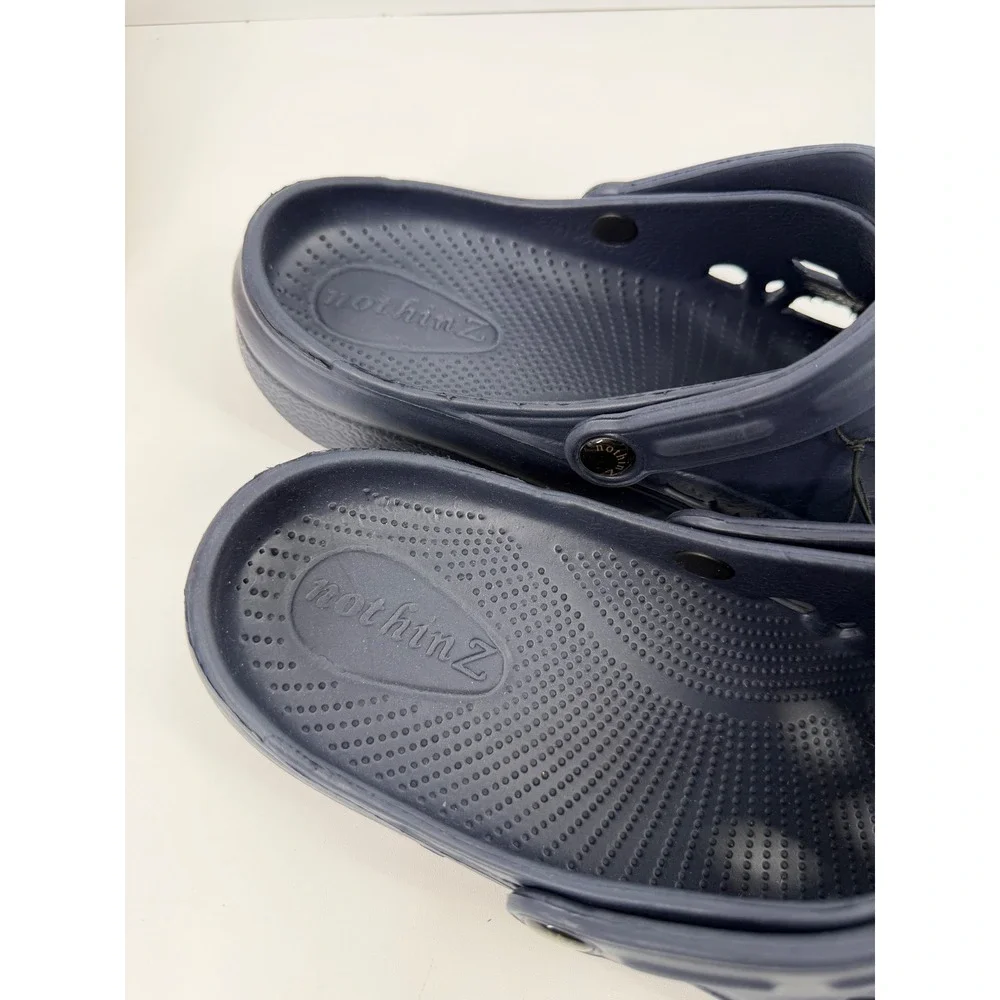 NothinZ Diamond Vent Clogs Mens Size 13 Navy Blue Lightweight Comfort Shoes